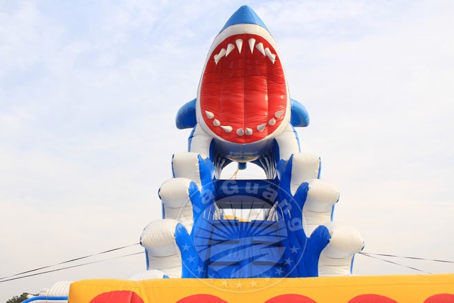 广州鲨鱼充气水滑梯
